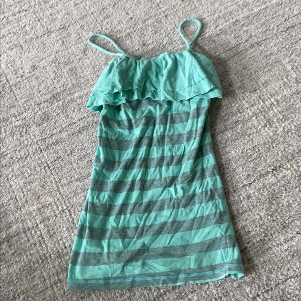 To Love girls striped tank with ruffles